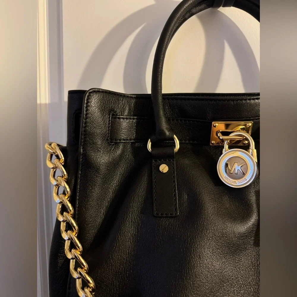 Michael Kors Hamilton Large NS Tote Black Leather